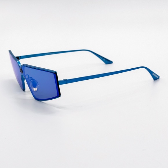 NEW BALENCIAGA BB0192S 003 BLUE GEOMETRIC WOMEN SUNGLASSES BALENCIAGA - Picture 6 of 11